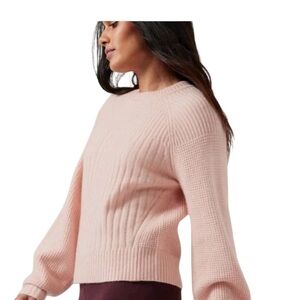 Athleta Wool Cashmere Ribbed Sweater | Orchid Pink | Women’s XS